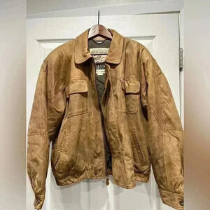 NZO New Zealand Outback brown Leather bomber jacket
